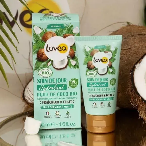 Lovea - Creme Hidratante Diurno - Óleo de Coco Orgânico 50ml