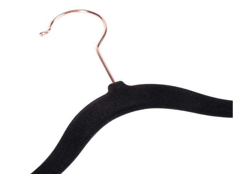 COCON Kinderkleiderbügel 10 Stück, Schwarz Kleiderbügel für Baby- und Kinderkleider
