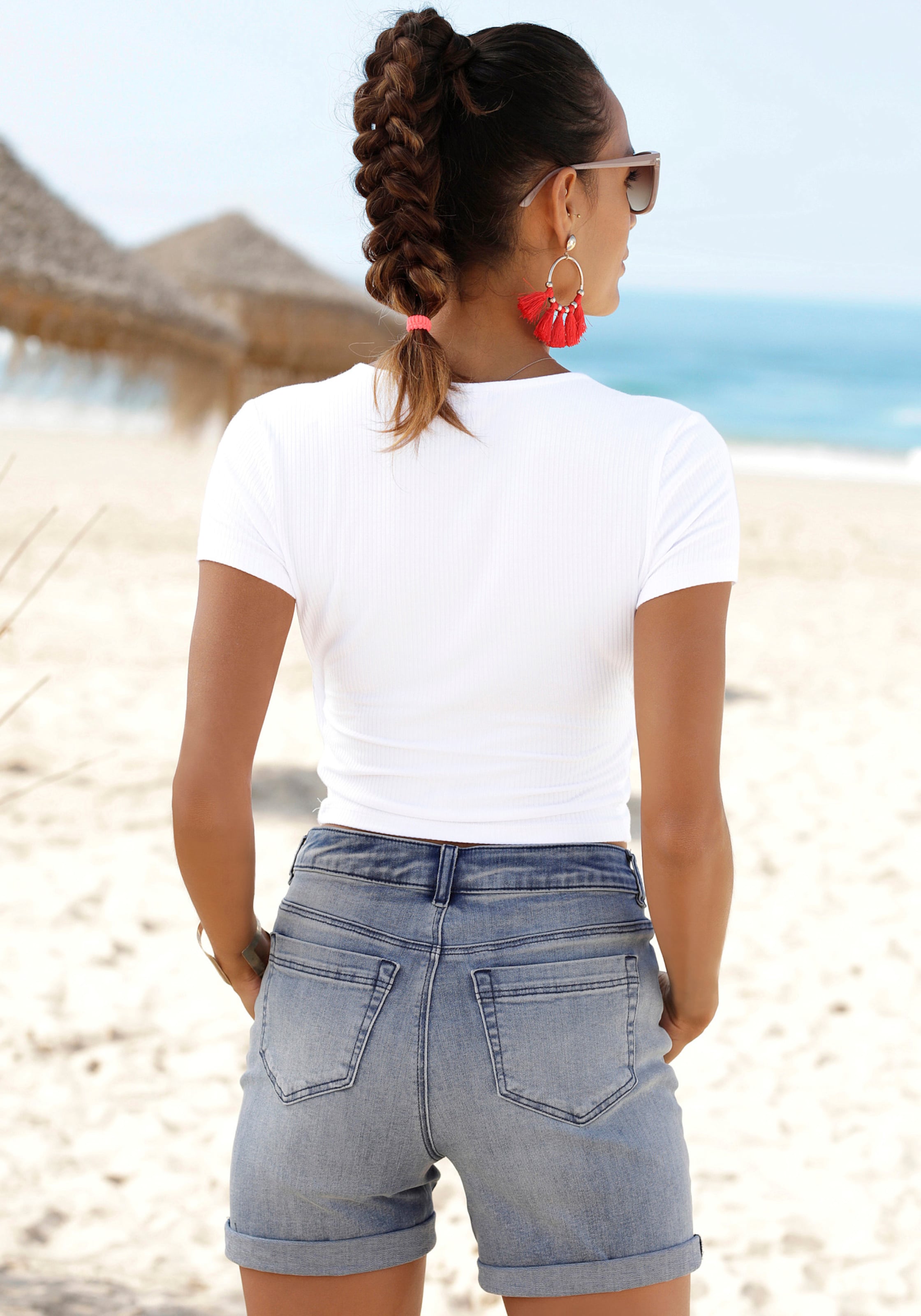 Buffalo Jeansshorts in blue-washed