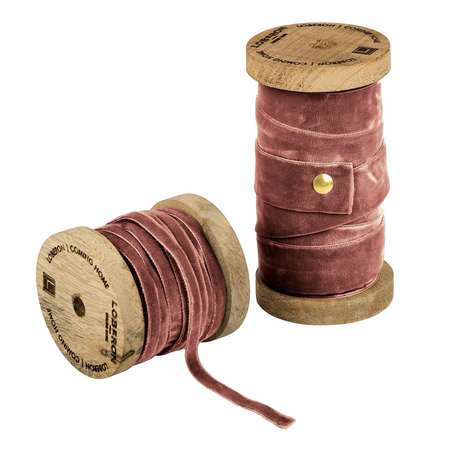 Samtband 2er Set Liandis rosa