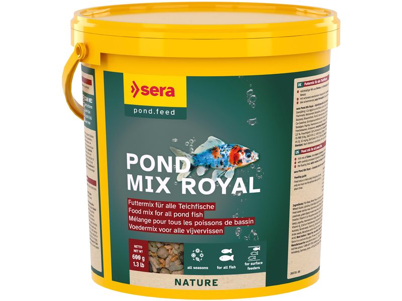 sera Teichfutter Pond Mix Royal Nature, 3800 ml, 600g Natürliches Futter für den gemischten Teichbesatz