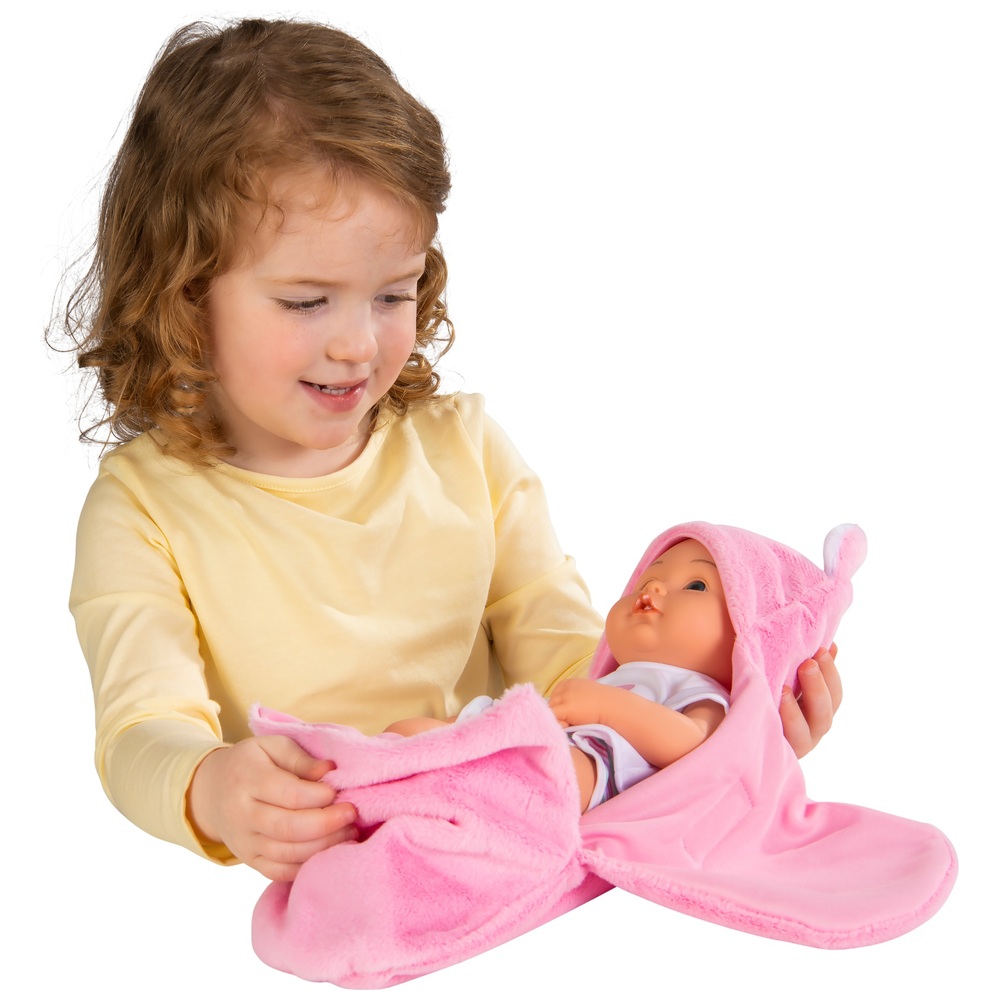 Kuschelige babyrosa Puppe