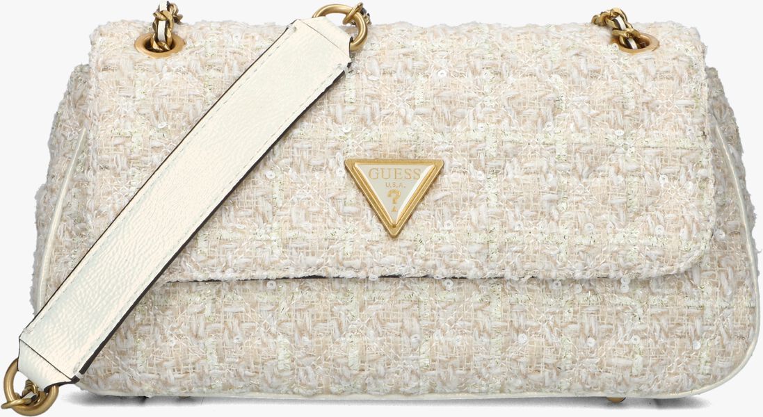GUESS beige guess schoudertas giully convertible xbody flap