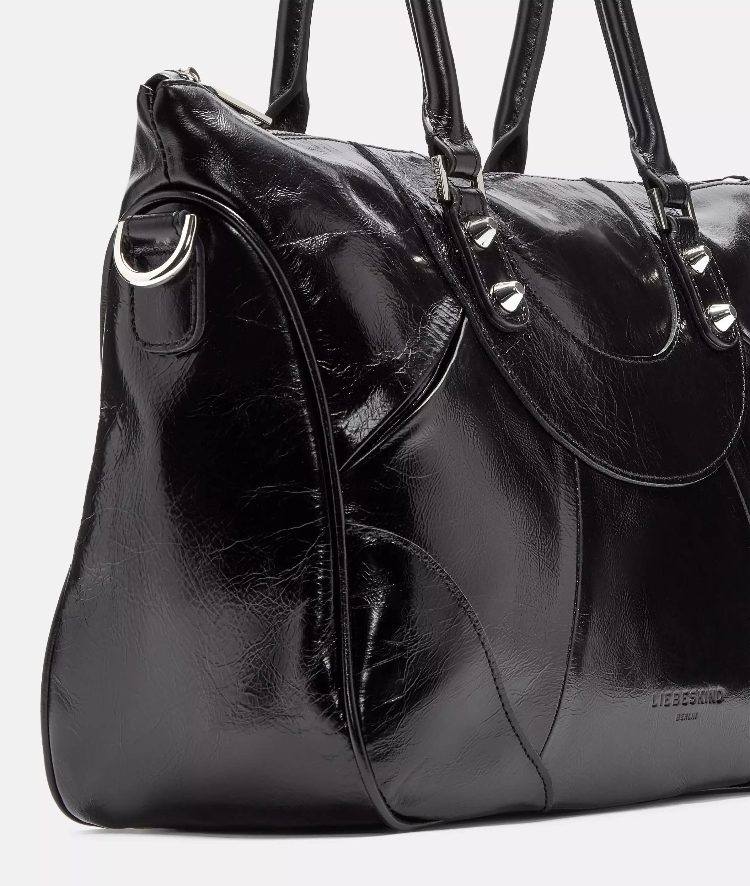 Satchel Spacious bag with glossy finish