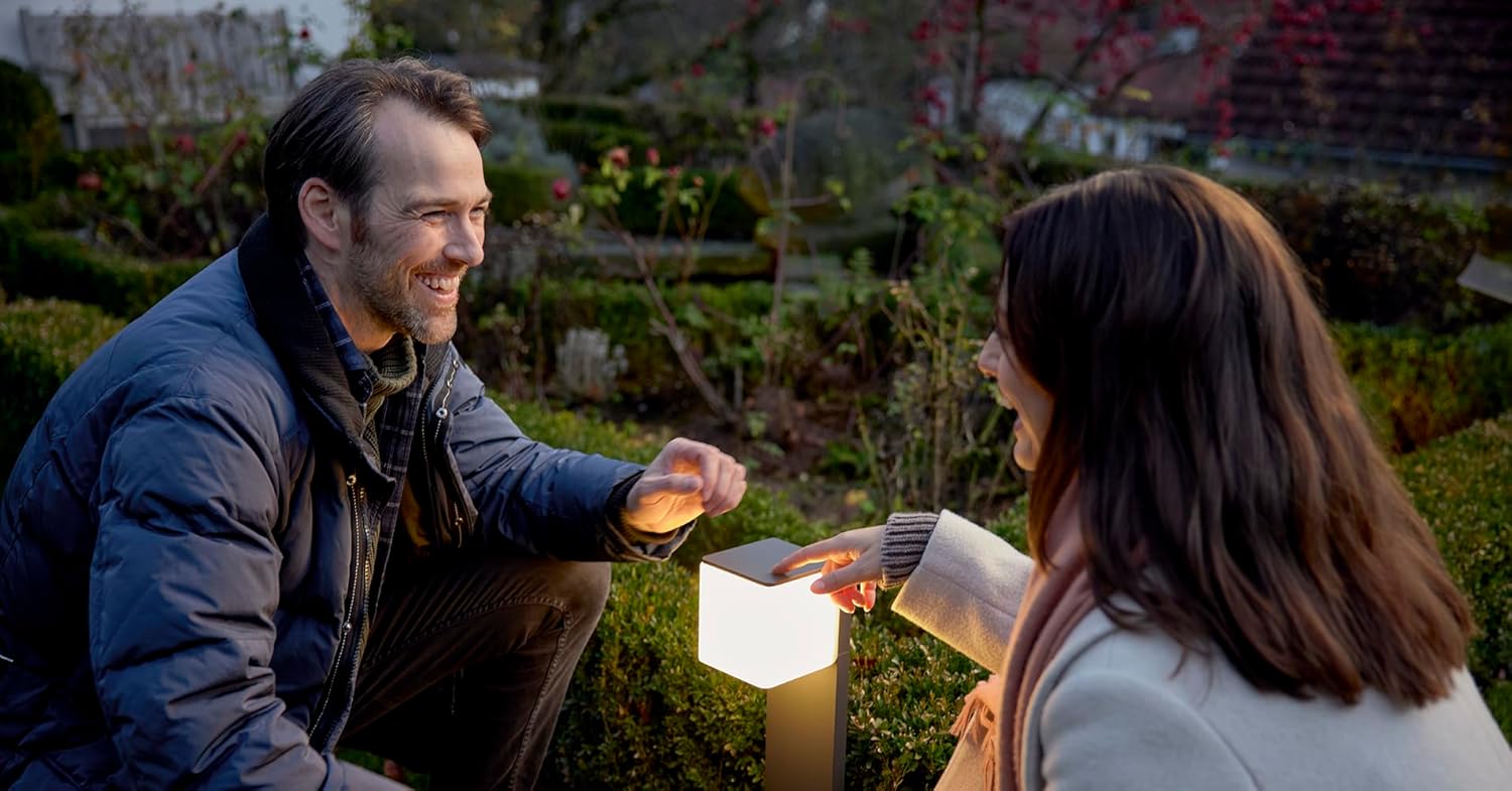 Steinel LED Wegeleuchte GL 80 SC Connect, smarte Gartenleuchte, Bewegungsmelder, dimmbar, vernetzbar per App, Zeitschaltuhr, 3000 K, 9.1 W, Anthrazit