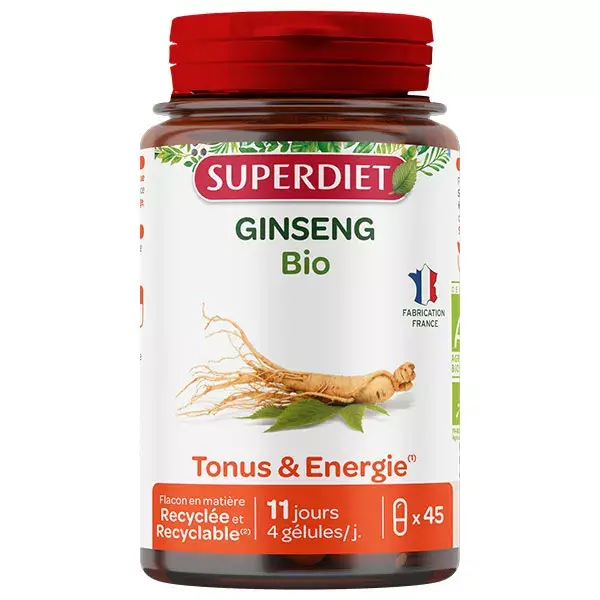 Superdiet Ginseng Orgânico 45 cápsulas