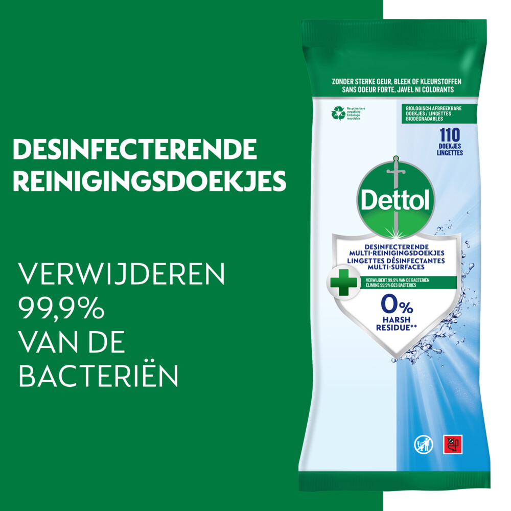 Dettol Desinfecterende Reinigingsdoekjes Cleanser110 stuks