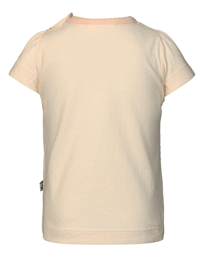 T-Shirt MIDSUMMER – BLUMENRANKE mit Stickerei in lachs