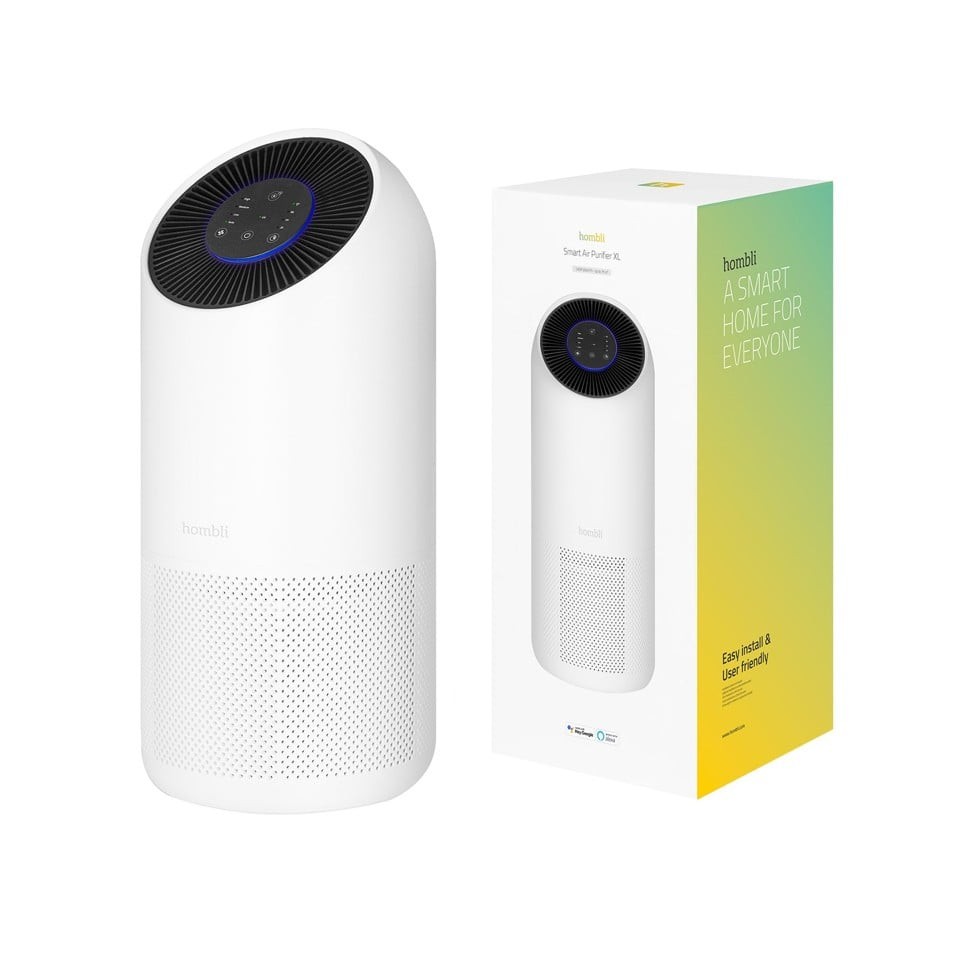 Hombli - Smart Air Purifier XL, White - Bundle with extra filter