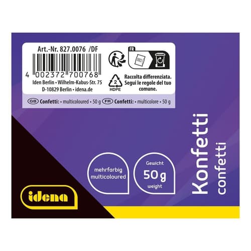 Idena Konfetti im Beutel 50g