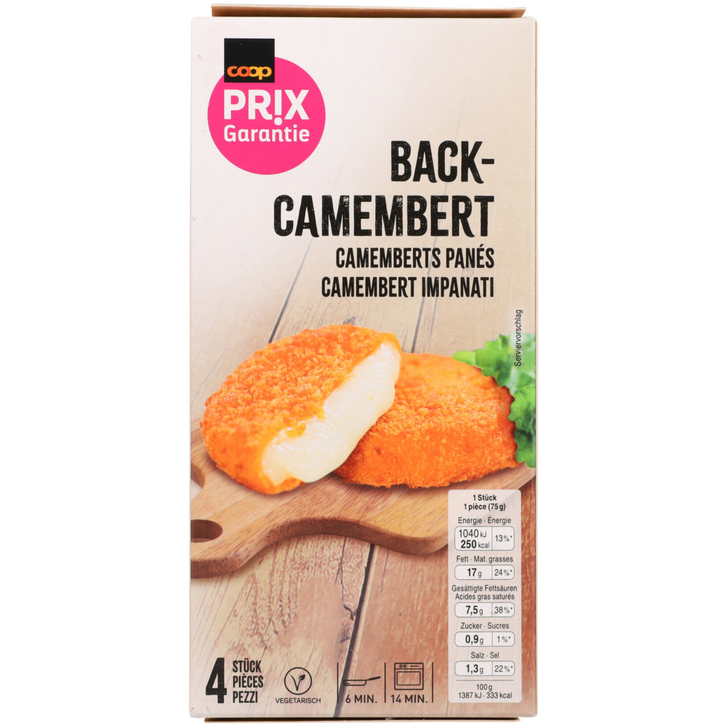 Prix Garantie Backcamembert 4x75g