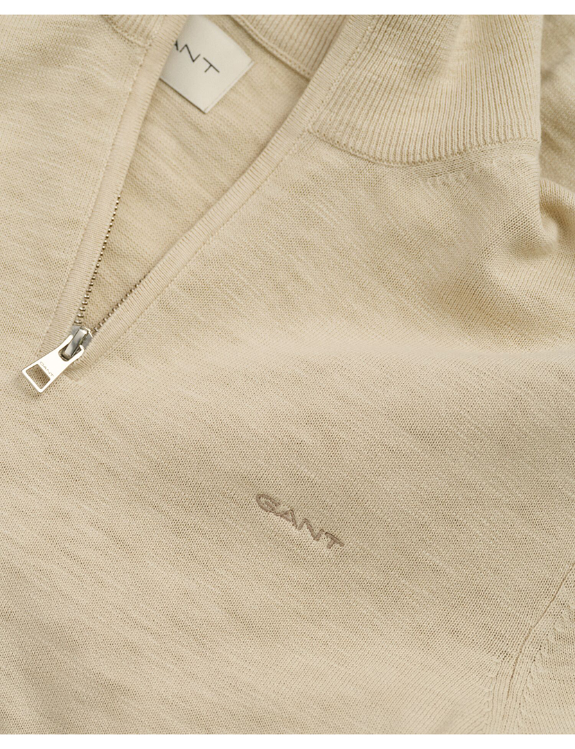 Beige Half-Zip Sweatshirt