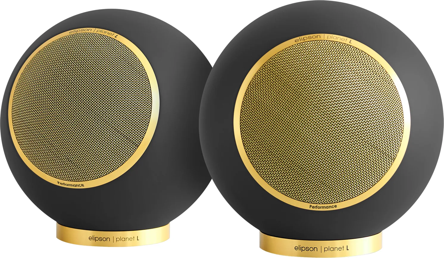 Elipson Planet L Performance 2.0 Noir mat Gold (la paire) Enceintes bibliothèque