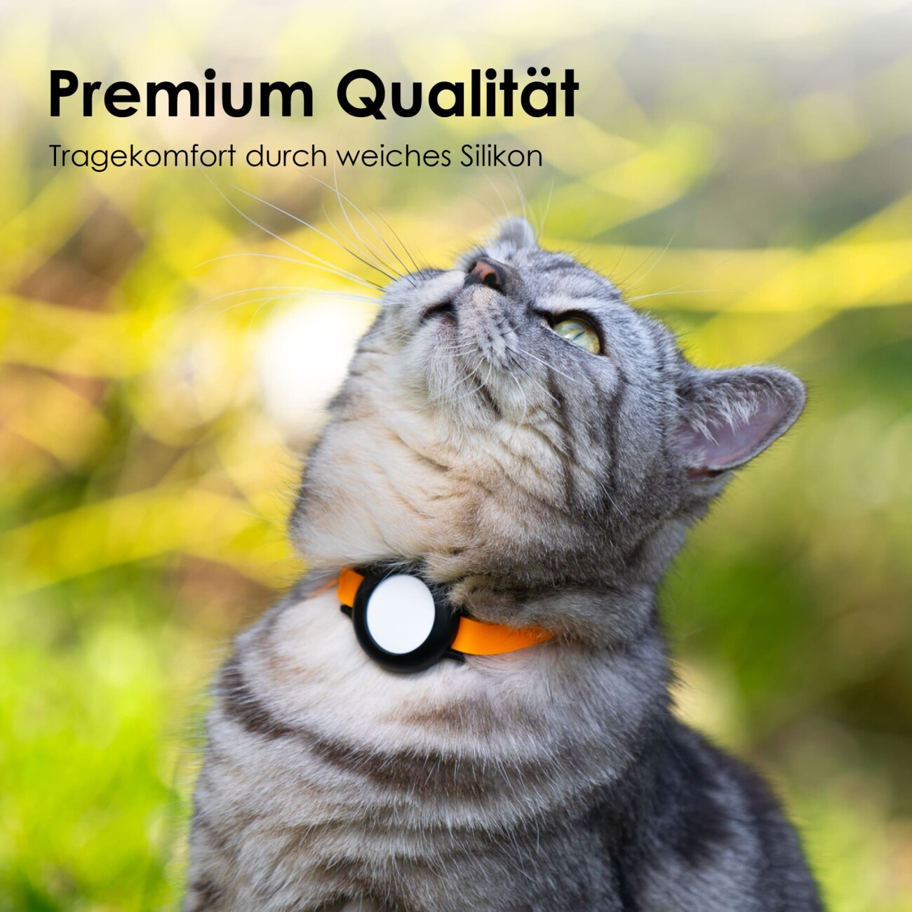 LucyBalu NEMO AirTag Katzenhalsband (Silikon) neon pink