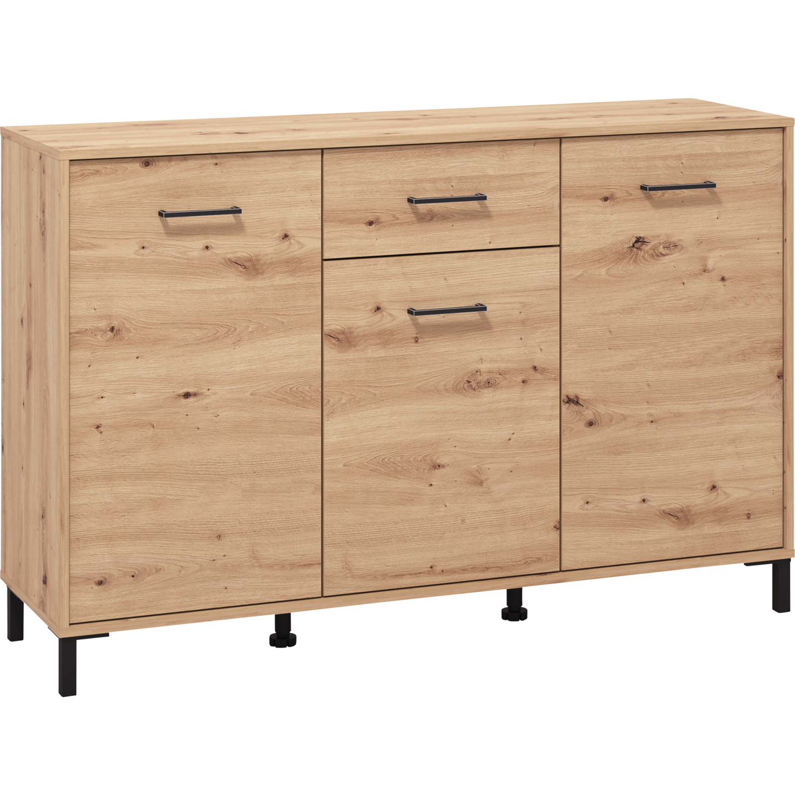 Kommode Vienna, Dekor Eiche Artisan, 138 x 90 x 40 cm
