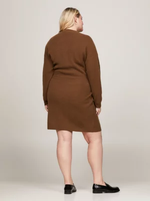 Vestido Curve de lã e cashmere com modelagem relaxada