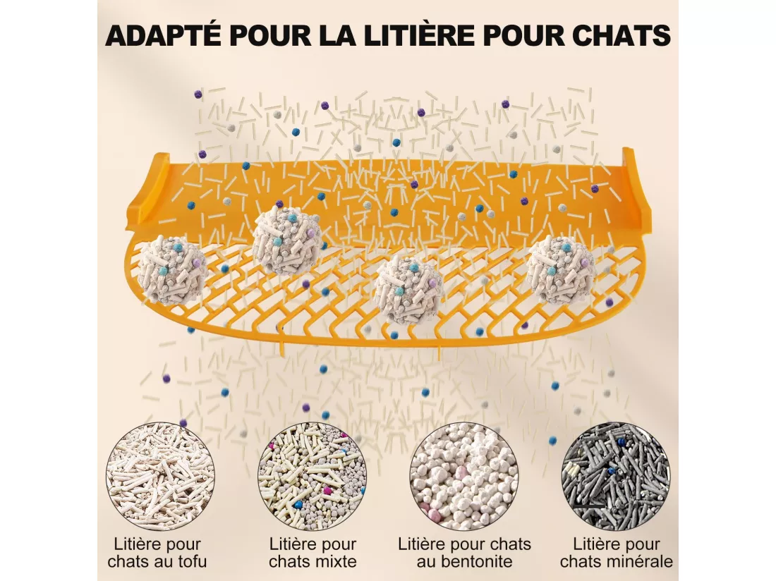 Toilette pour chat, nettoient automatiquement, odeur éliminée, avec capteur infrarouge et APP, 48x52x50.5cm