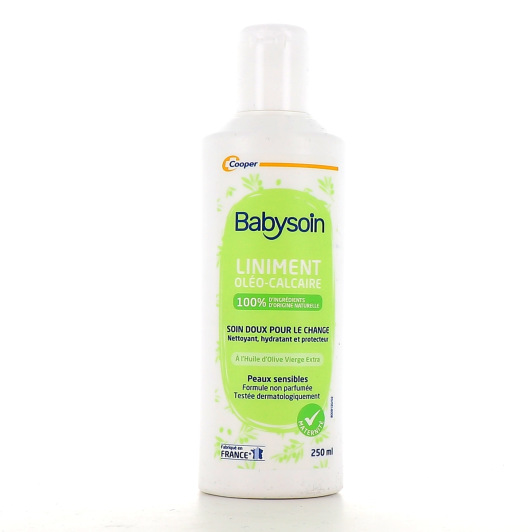 Liniment oléo calcaire Babysoin - Change de bébé, nettoyage du siège