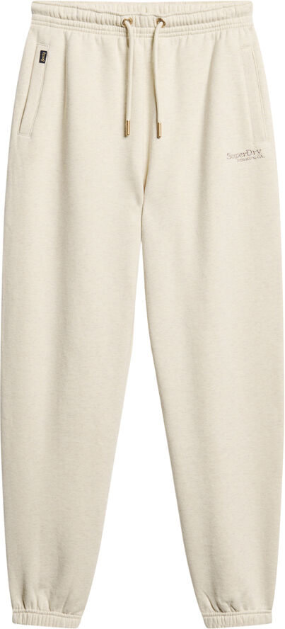 Superdry ESSENTIAL LOGO CUFF JOGGER Light oat marl