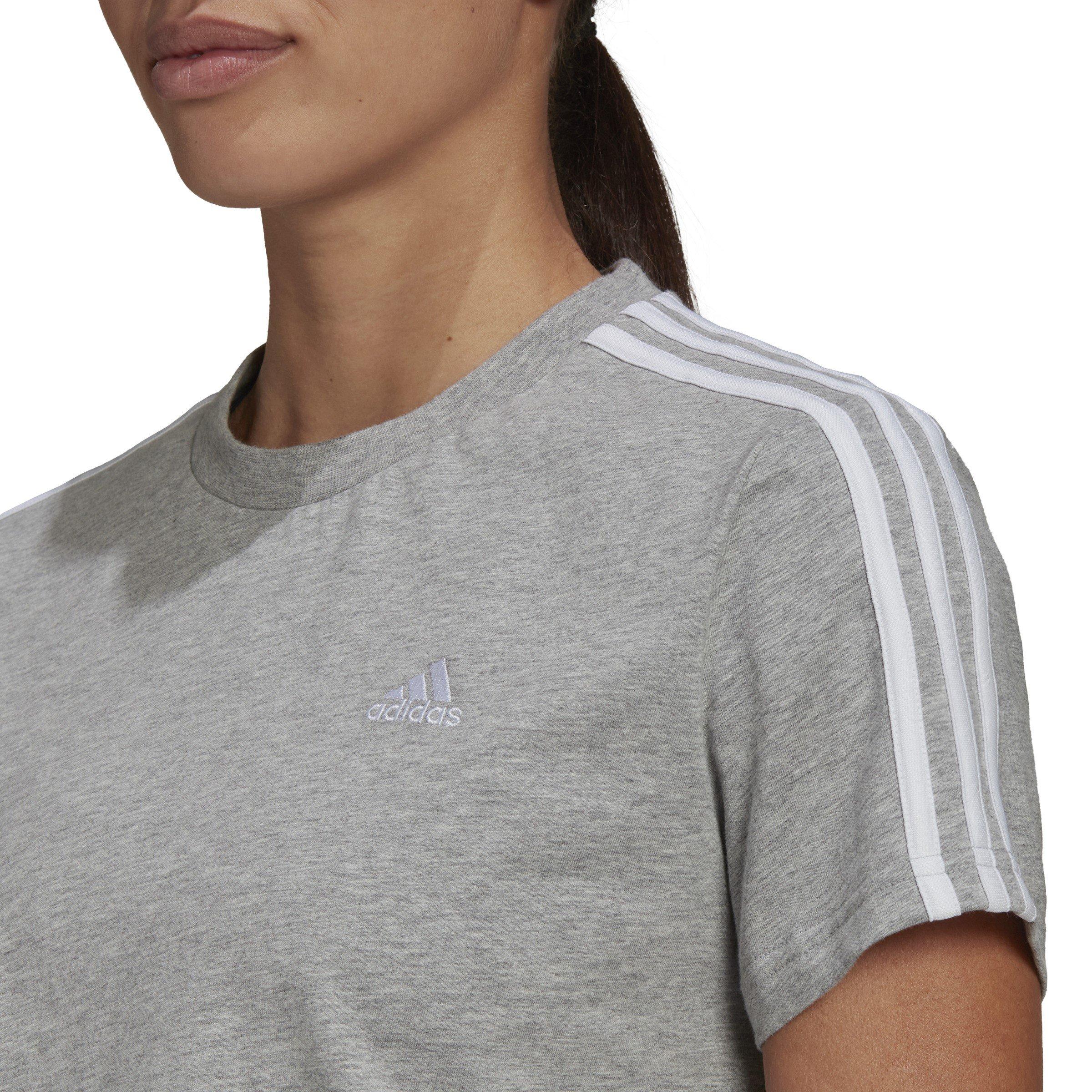 adidas 3S Crop T Shirt Womens
