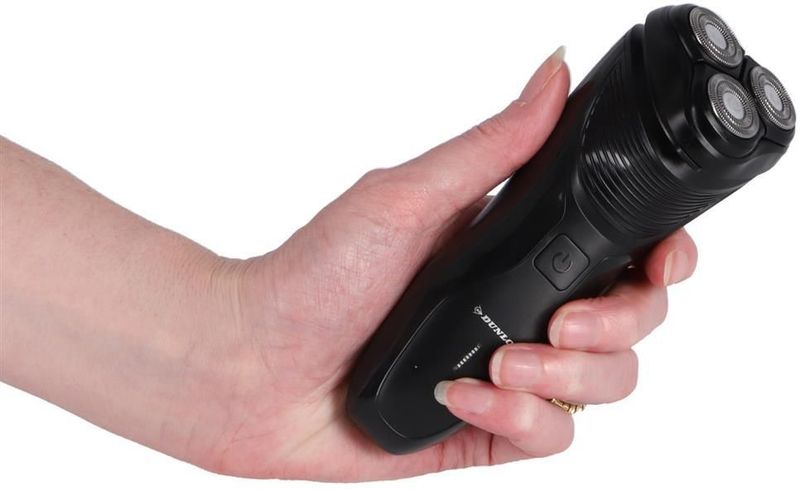 Dunlop Scheerapparaat met Trimmer - Oplaadbaar - 3 Koppen - Reinigingsborsteltje - Zwart