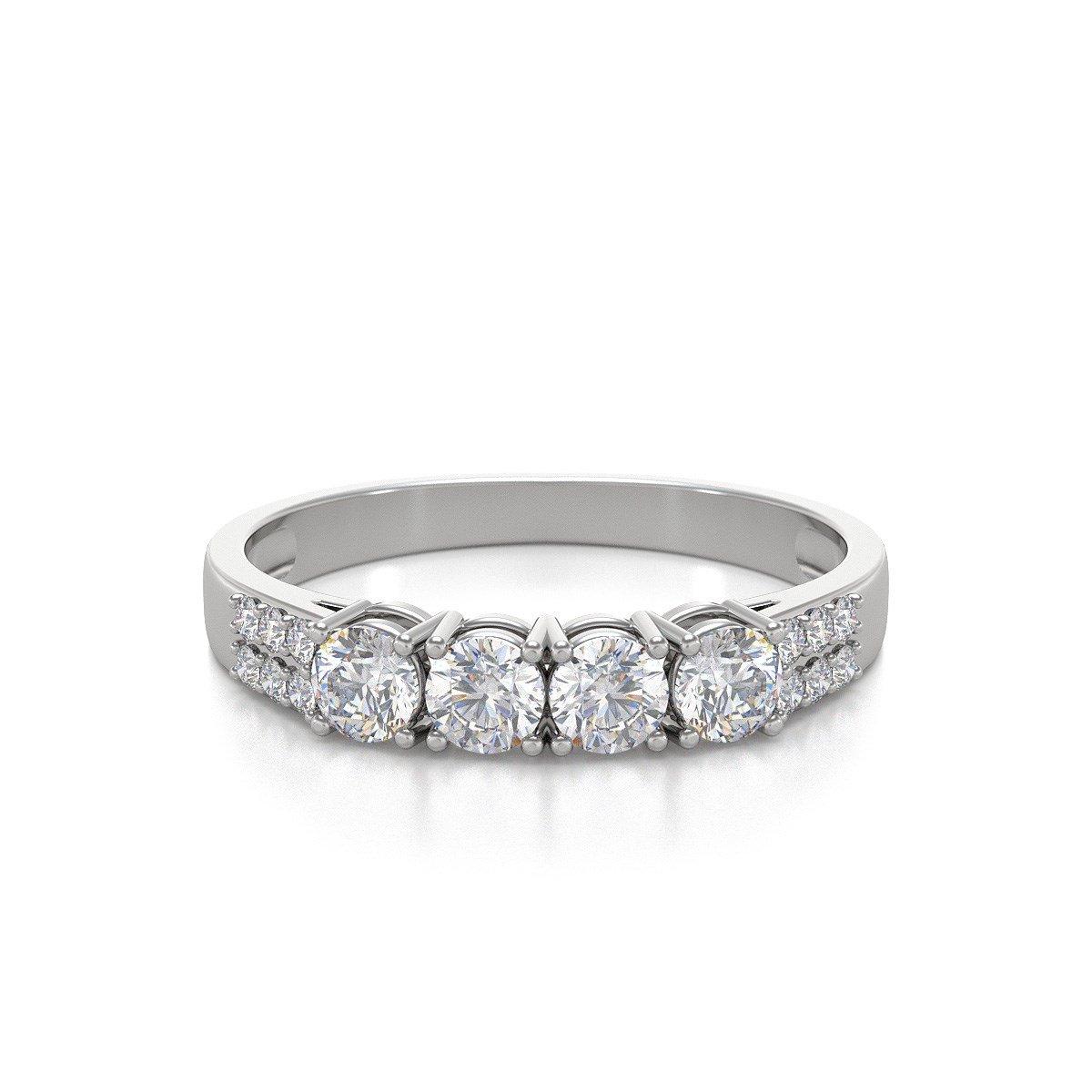 Bague ADEN Or Blanc Diamants 2.382grs