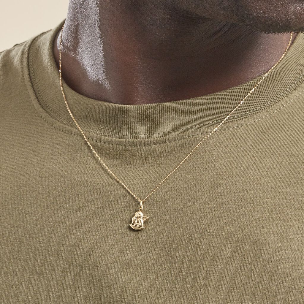 Pendentif Ange Endormi Or Jaune