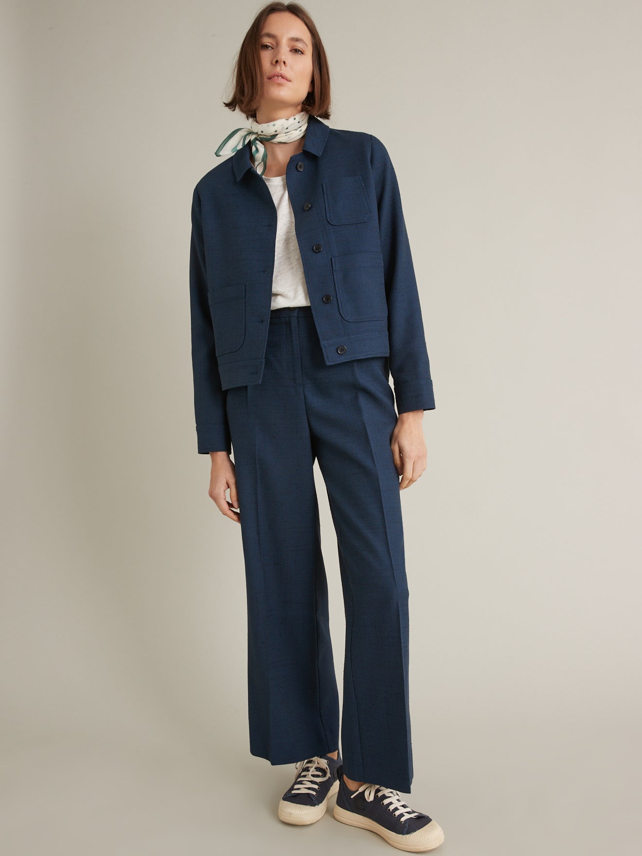 Veste tissu texturé femme
