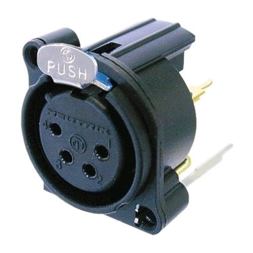 Neutrik NC4FAV0 4p XLR chassisdeel