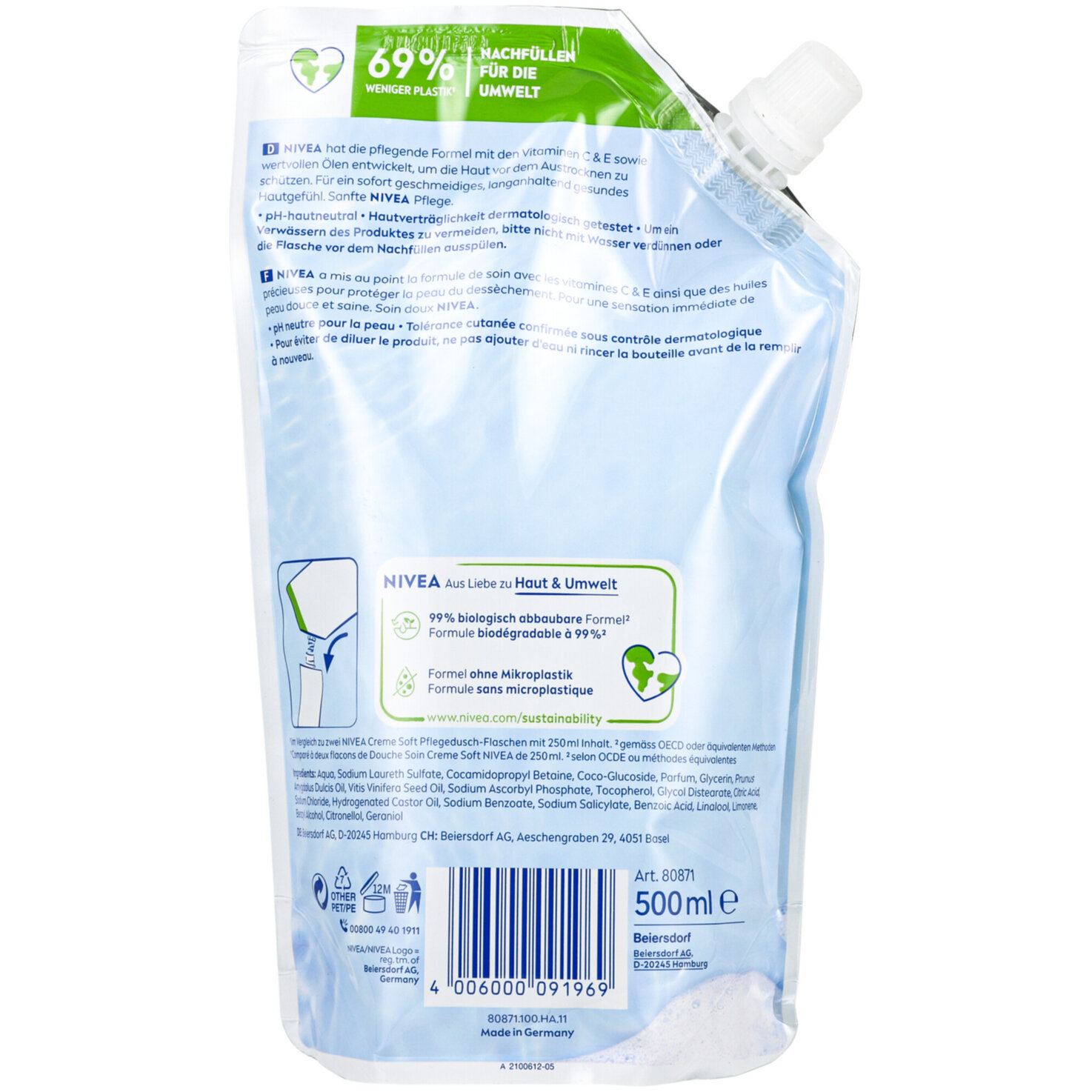 Nivea Pflegedusche Creme Soft Refill