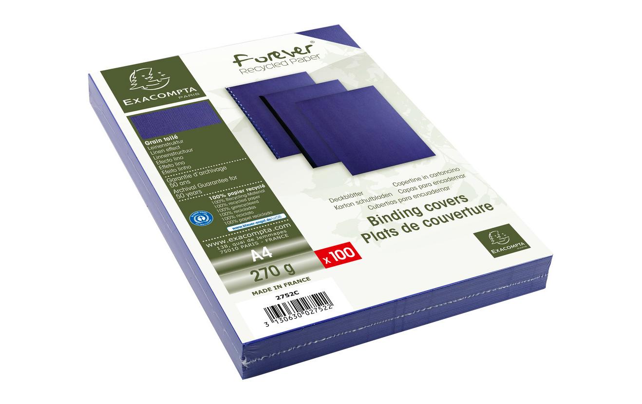 Einbanddeckel Forever 270 g/m², 100 Stück, BlauDeckblätter ideal zum erstellen von Unterlagen