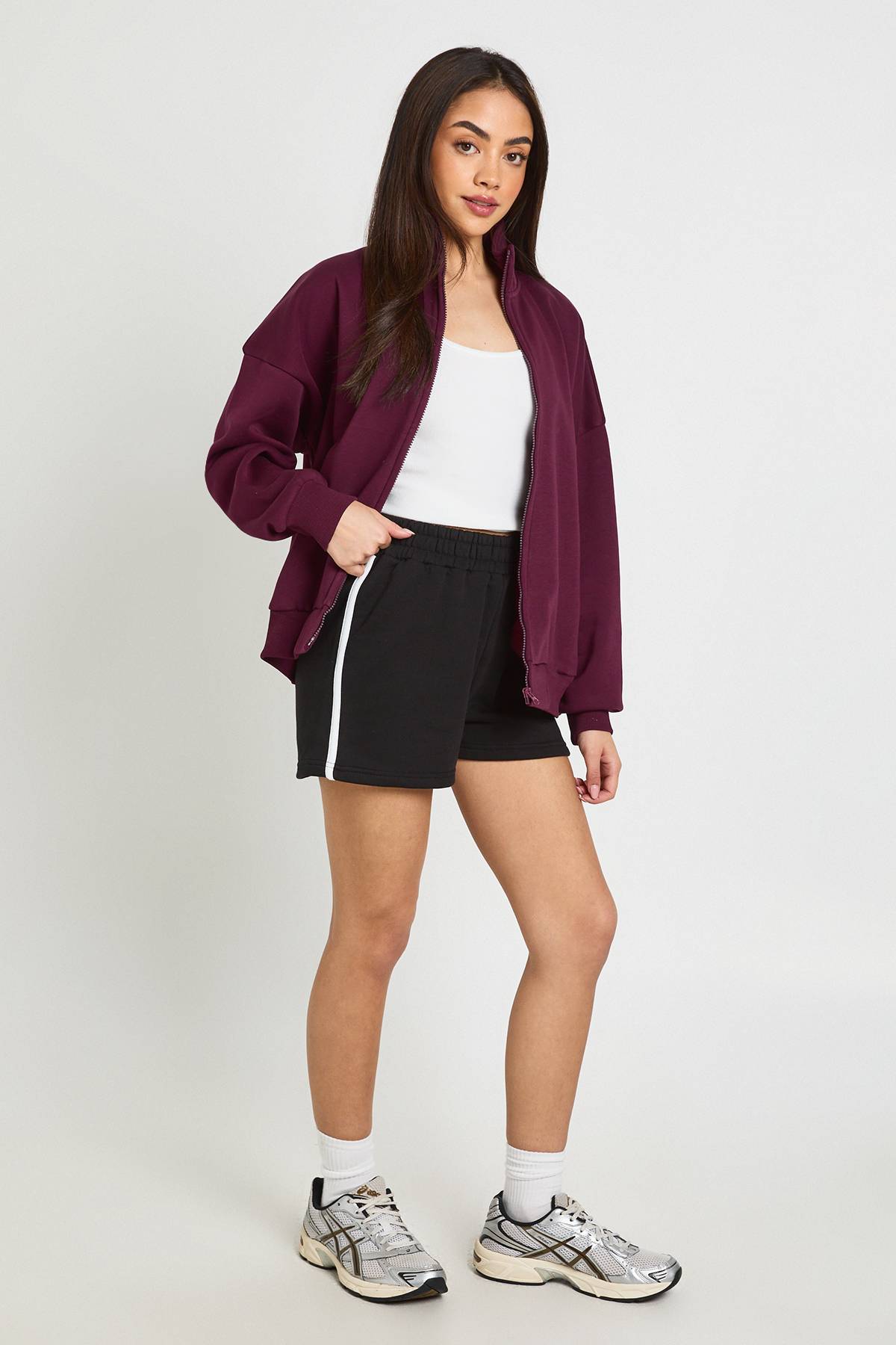 boohoo Short De Sport À Bandes Contrastées