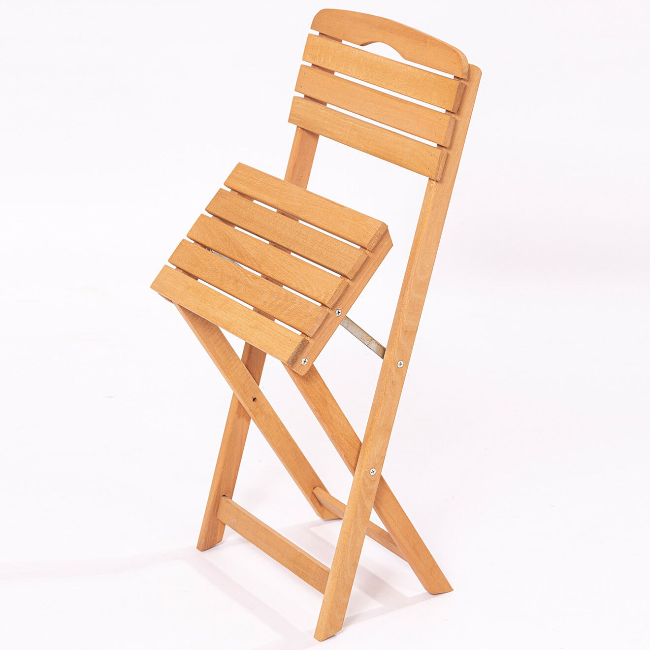 Sunny Garden Ensemble table et chaises (3 pièces) en Bois naturel