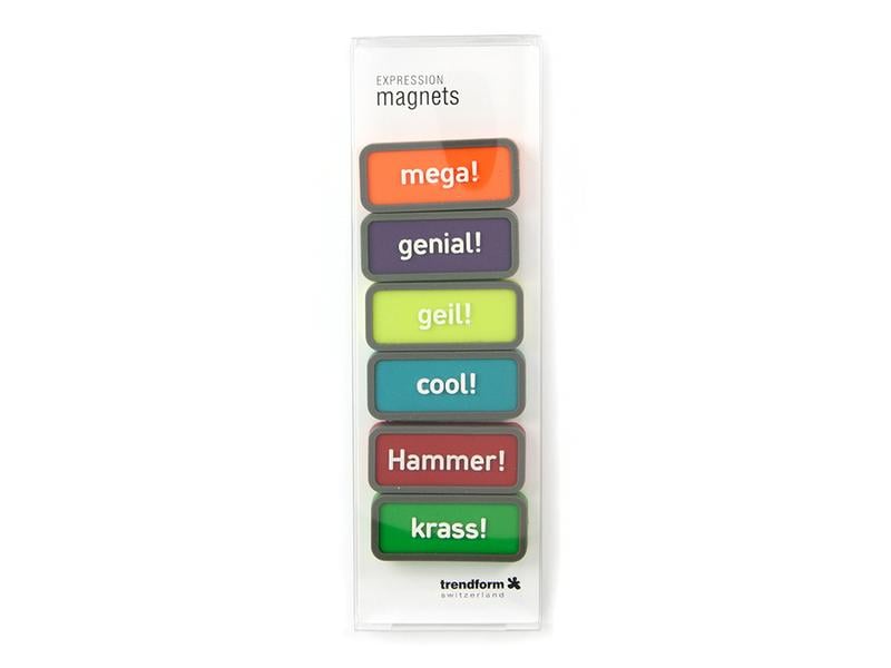 Trendform Haftmagnet Motivation 6er Set, Mehrfarbig Ausdruck-Magnete