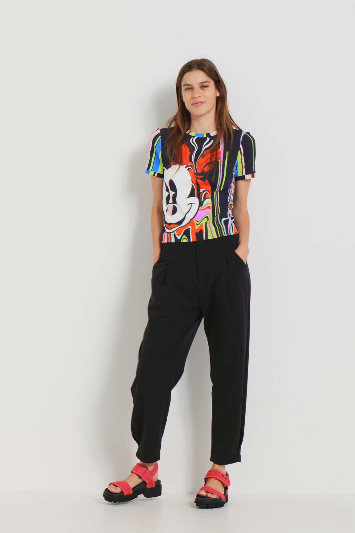 T-shirt côtelé Mickey Mouse par M. Christian Lacroix