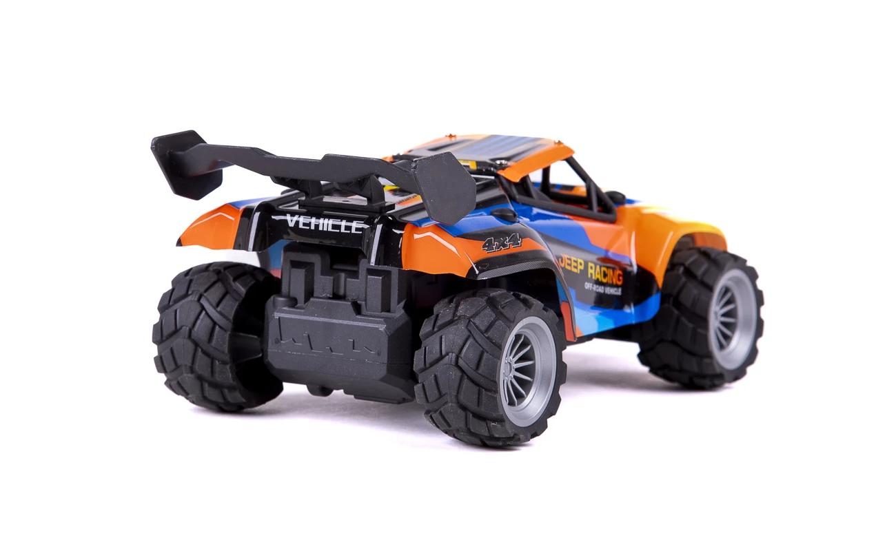 Buggy Jeep Racing Blau/Orange, 1:18Akku-Betriebenes RC Auto für Kinder ab 6 Jahren