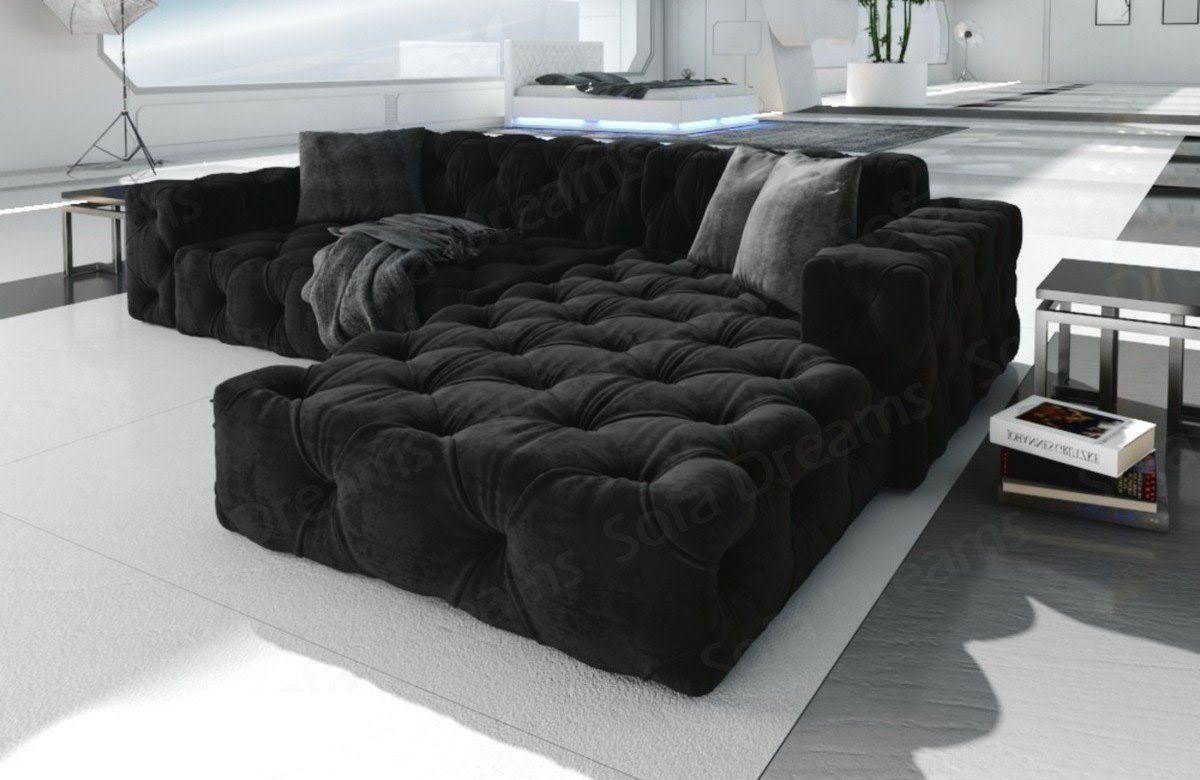 Sofa Dreams Ecksofa Polster Design Sofa Samtstoff Menorca L Form kurz