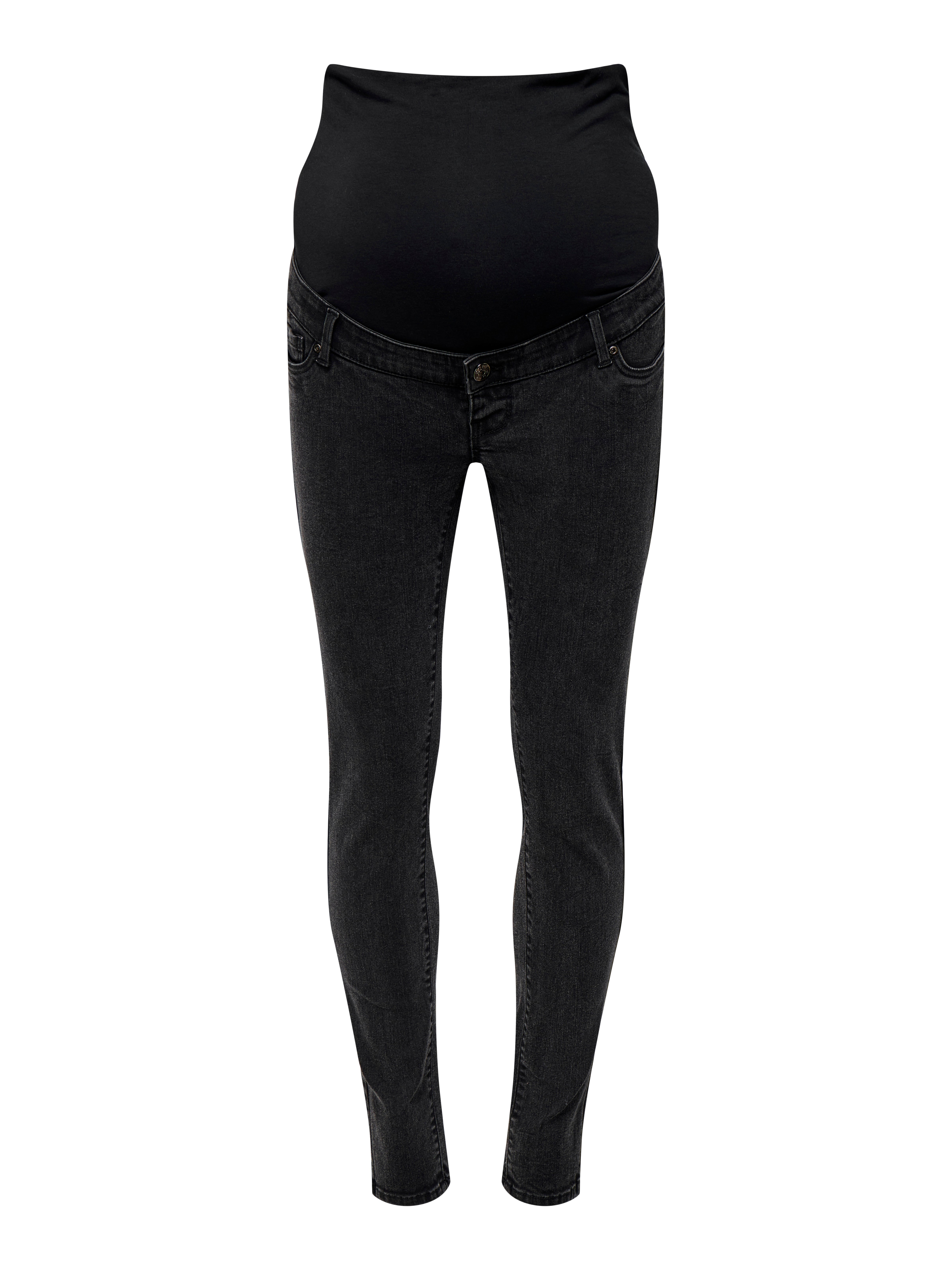 OLMROSE Hohe Taille Skinny Fit Jeans Washed Black