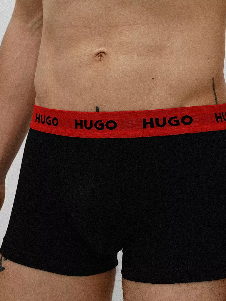 HUGO Pants 3-er Pkg schwarz rot schwarz