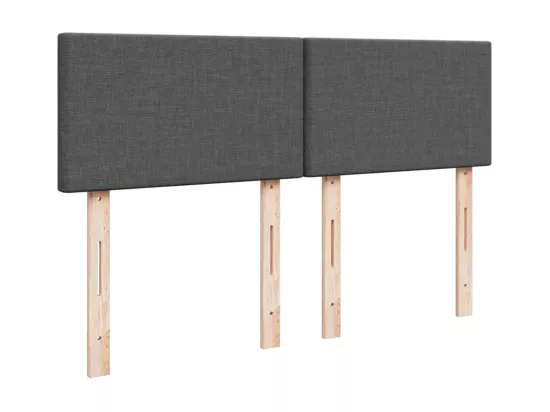 Sommier à lattes de lit avec matelas Gris foncé 160x200cm Tissu