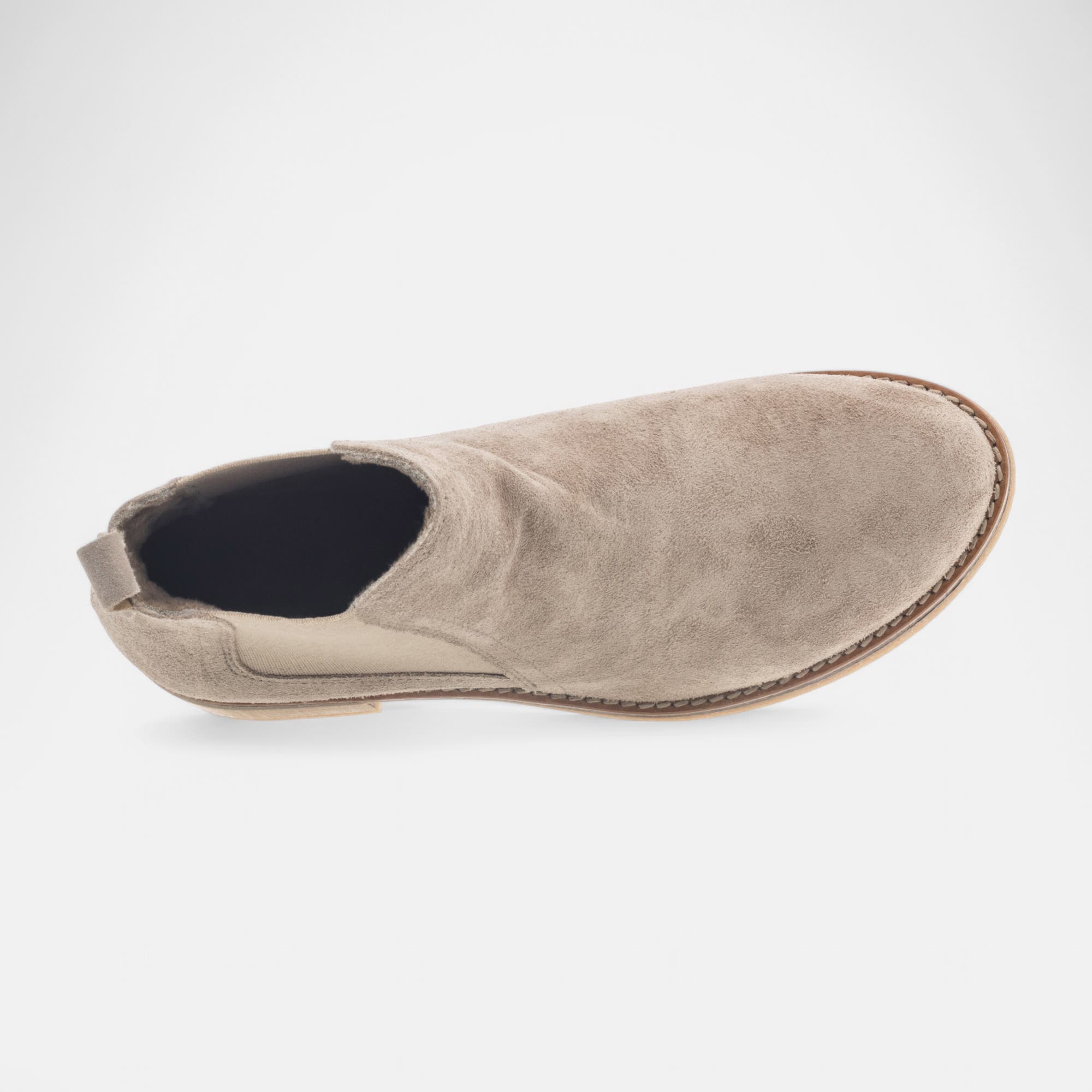 Boots à talon Femme en cuir beige