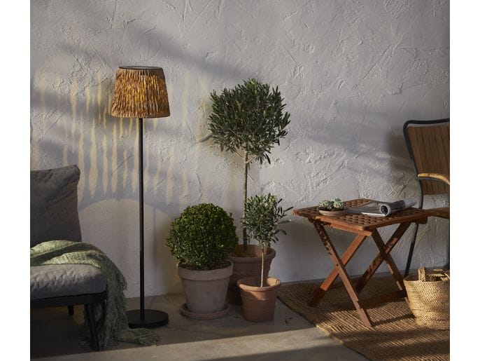 Star Trading Stehleuchte Solar Cesta, 127 cm, Braun/Schwarz Stehlampe
