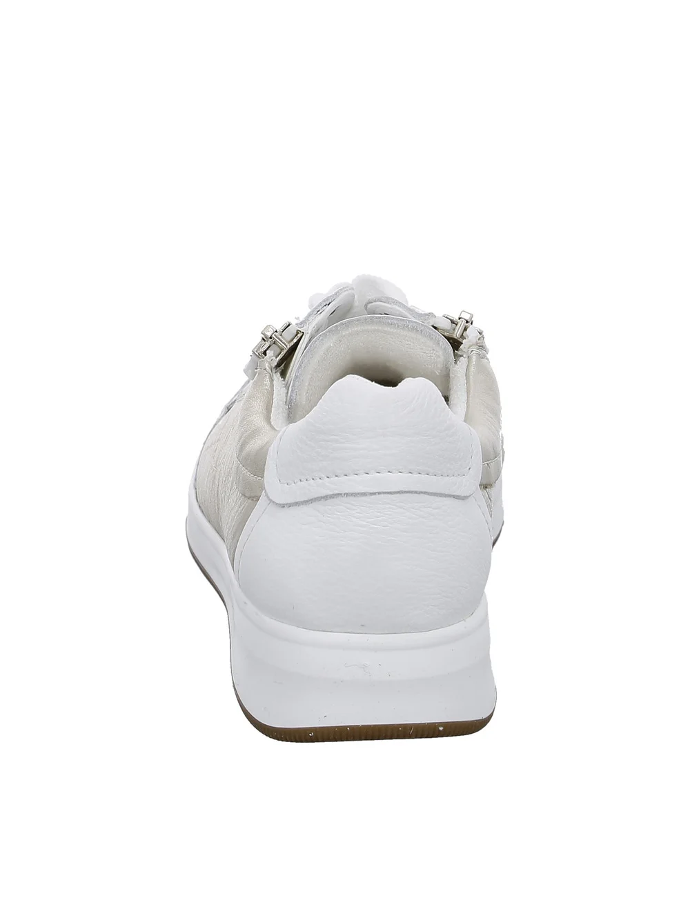 Schnürschuh Rom weiss platin