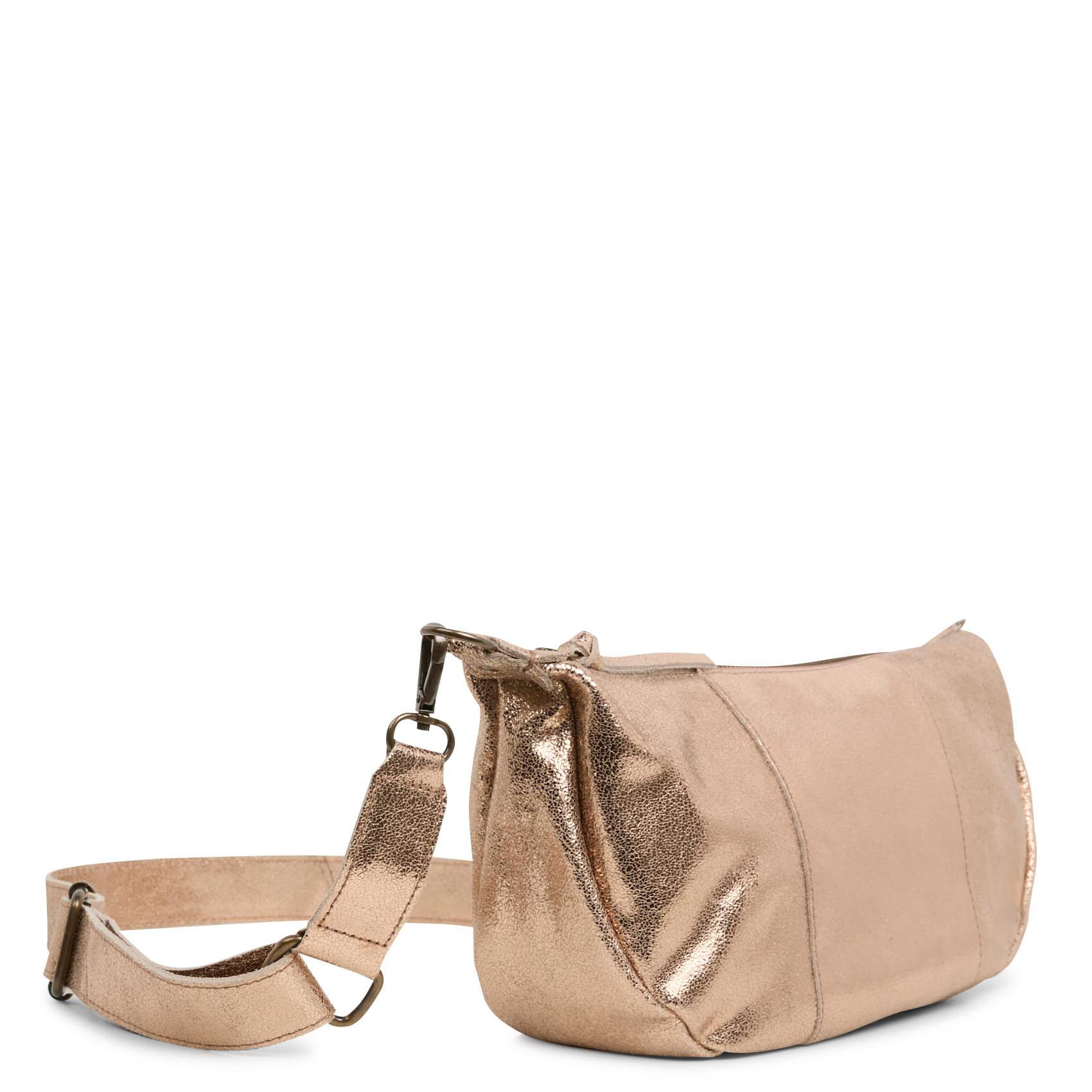 NULLA - Sac bandoulière en cuir métallisé| Orange