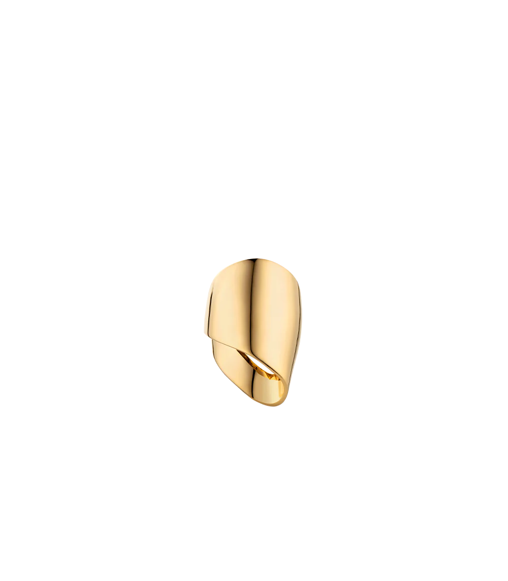 Bague Drapée Éole - Dorée à l’or 24 carats