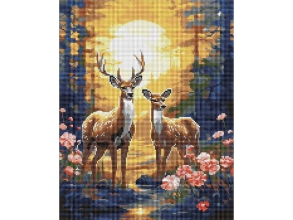 Diamantmosaikk - Graceful Deer 40x50cm