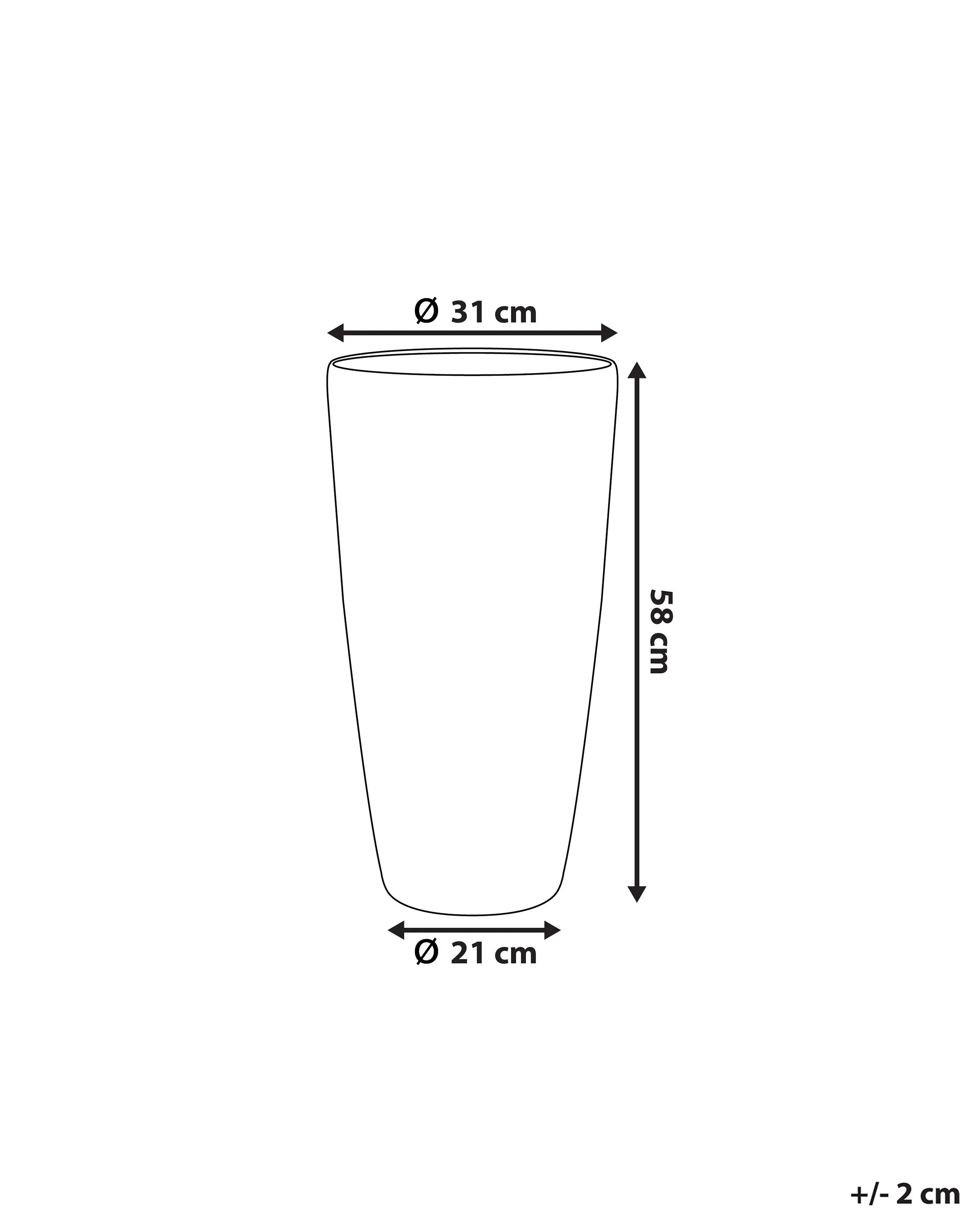 Bloempot ABDERA 31 cm Grijs