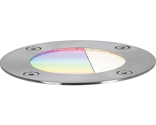Paulmann Plug & Shine inbouwvloerlamp, enkele spot, RGBW, IP65, 3,6W, 200 lm, 3000-6500 K, zilver, 230/24V, Zigbee