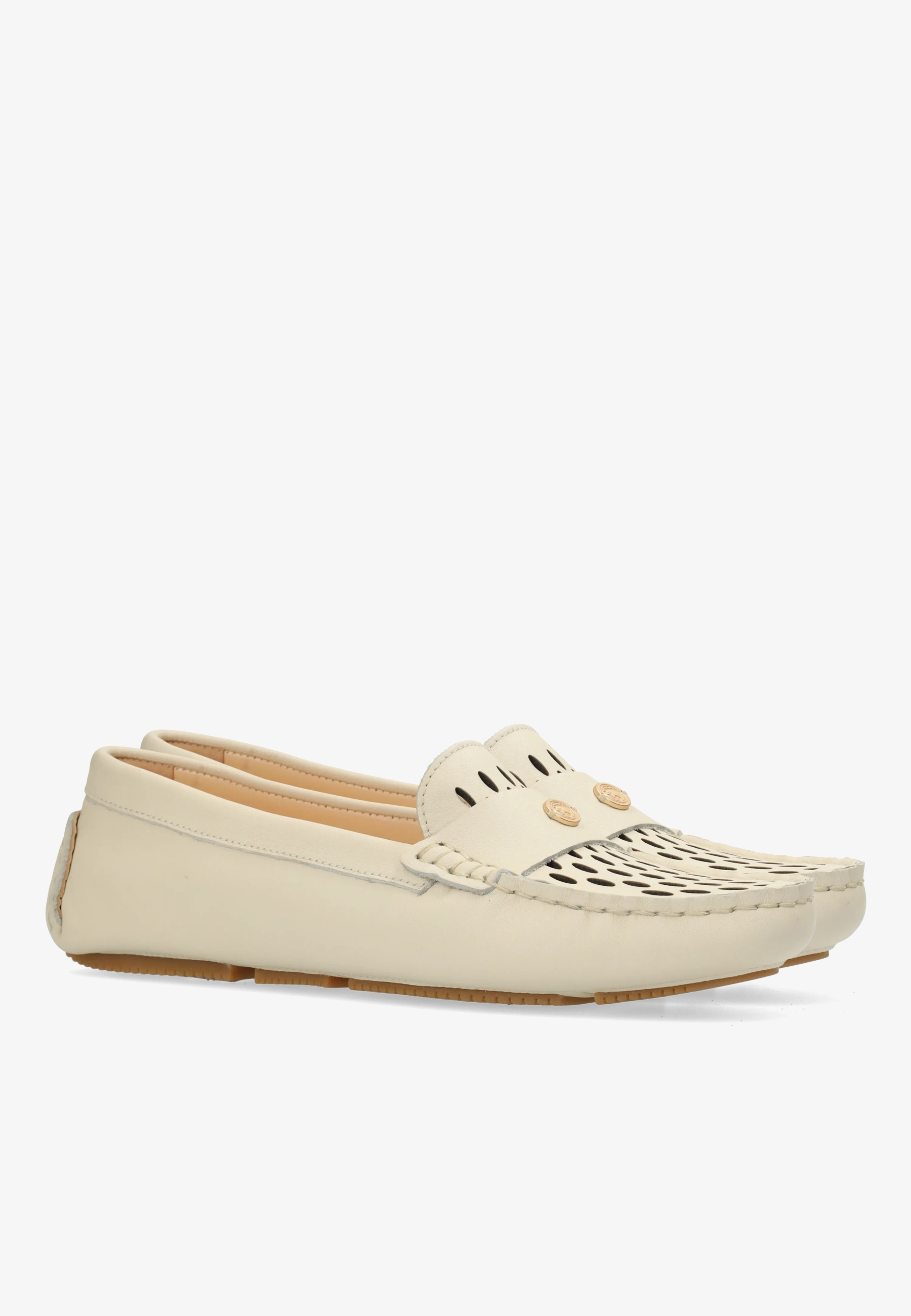 BILLY PERF MOCASSIN Nappa White