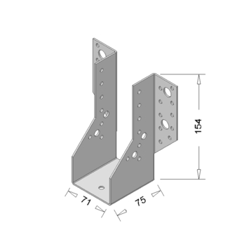 Raveeldrager Zwart Zwaar 71x154 mm